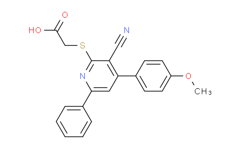 CAS No. 94640-09-2, 2-((3-Cyano-4-(4-methoxyphenyl)-6-phenylpyridin-2-yl)thio)acetic acid