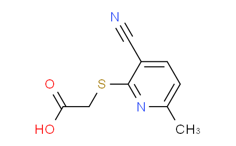 CAS No. 309279-80-9, 2-((3-Cyano-6-methylpyridin-2-yl)thio)acetic acid