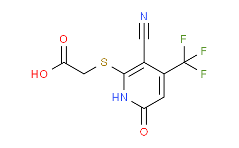 CAS No. 852388-81-9, 2-((3-Cyano-6-oxo-4-(trifluoromethyl)-1,6-dihydropyridin-2-yl)thio)acetic acid