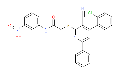 DY653484 | 332162-77-3 | 2-((4-(2-Chlorophenyl)-3-cyano-6-phenylpyridin-2-yl)thio)-N-(3-nitrophenyl)acetamide