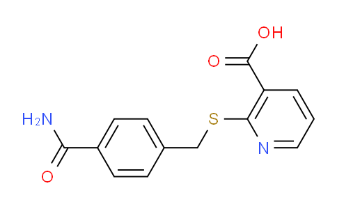 CAS No. 1016690-79-1, 2-((4-Carbamoylbenzyl)thio)nicotinic acid