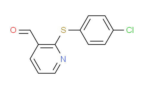 CAS No. 338982-28-8, 2-((4-Chlorophenyl)thio)nicotinaldehyde