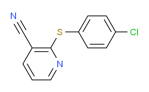 CAS No. 886360-62-9, 2-((4-Chlorophenyl)thio)nicotinonitrile