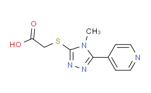 CAS No. 338425-50-6, 2-((4-Methyl-5-(pyridin-4-yl)-4H-1,2,4-triazol-3-yl)thio)acetic acid