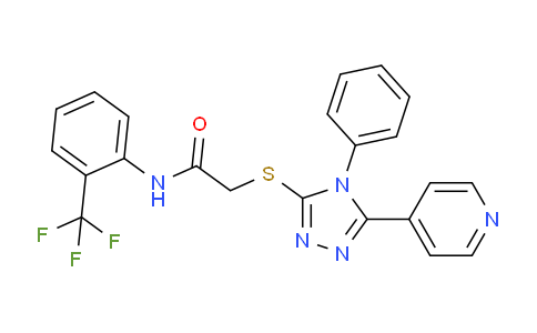 CAS No. 332376-25-7, 2-((4-Phenyl-5-(pyridin-4-yl)-4H-1,2,4-triazol-3-yl)thio)-N-(2-(trifluoromethyl)phenyl)acetamide