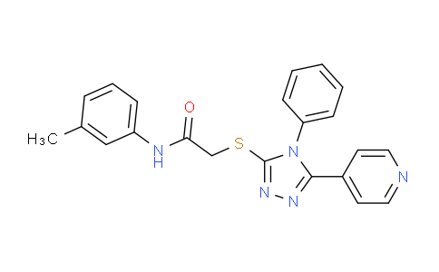 CAS No. 337505-61-0, 2-((4-Phenyl-5-(pyridin-4-yl)-4H-1,2,4-triazol-3-yl)thio)-N-(m-tolyl)acetamide