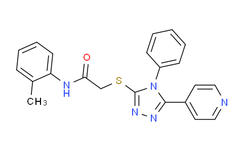 CAS No. 113518-47-1, 2-((4-Phenyl-5-(pyridin-4-yl)-4H-1,2,4-triazol-3-yl)thio)-N-(o-tolyl)acetamide
