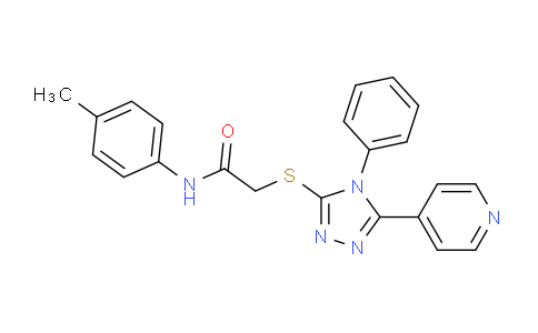 CAS No. 113518-48-2, 2-((4-Phenyl-5-(pyridin-4-yl)-4H-1,2,4-triazol-3-yl)thio)-N-(p-tolyl)acetamide