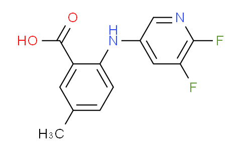 CAS No. 1119085-77-6, 2-((5,6-Difluoropyridin-3-yl)amino)-5-methylbenzoic acid