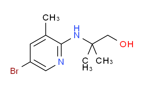 CAS No. 1220037-47-7, 2-((5-Bromo-3-methylpyridin-2-yl)amino)-2-methylpropan-1-ol