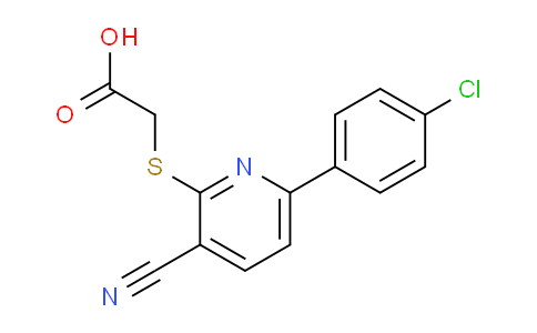 CAS No. 326915-38-2, 2-((6-(4-Chlorophenyl)-3-cyanopyridin-2-yl)thio)acetic acid