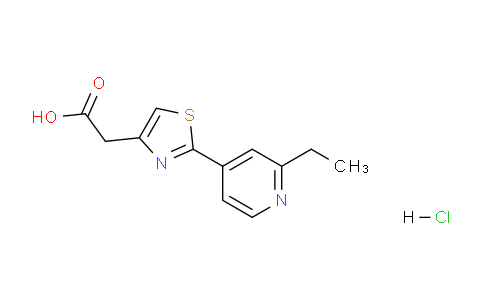CAS No. 578019-77-9, 2-(2-(2-Ethylpyridin-4-yl)thiazol-4-yl)acetic acid hydrochloride