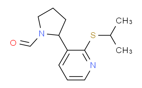 CAS No. 1352489-21-4, 2-(2-(Isopropylthio)pyridin-3-yl)pyrrolidine-1-carbaldehyde