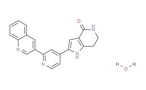 CAS No. 1186648-22-5, 2-(2-(Quinolin-3-yl)pyridin-4-yl)-6,7-dihydro-1H-pyrrolo[3,2-c]pyridin-4(5H)-one hydrate