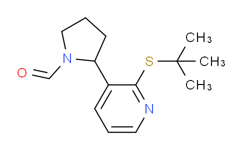 CAS No. 1352533-46-0, 2-(2-(tert-Butylthio)pyridin-3-yl)pyrrolidine-1-carbaldehyde