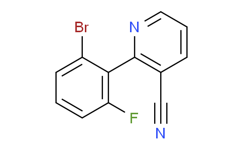 CAS No. 1213704-92-7, 2-(2-Bromo-6-fluorophenyl)nicotinonitrile