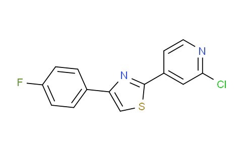 CAS No. 1431728-63-0, 2-(2-Chloropyridin-4-yl)-4-(4-fluorophenyl)thiazole