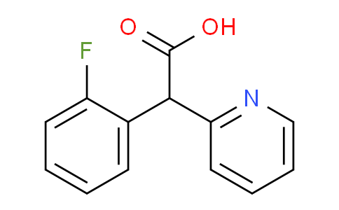 CAS No. 1181612-78-1, 2-(2-Fluorophenyl)-2-(pyridin-2-yl)acetic acid