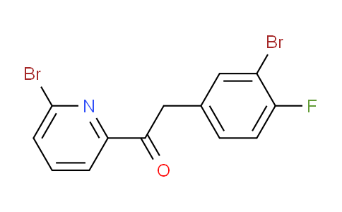 CAS No. 879488-81-0, 2-(3-Bromo-4-fluorophenyl)-1-(6-bromopyridin-2-yl)ethanone