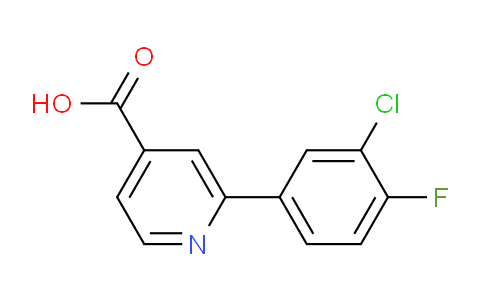CAS No. 1261951-49-8, 2-(3-Chloro-4-fluorophenyl)isonicotinic acid
