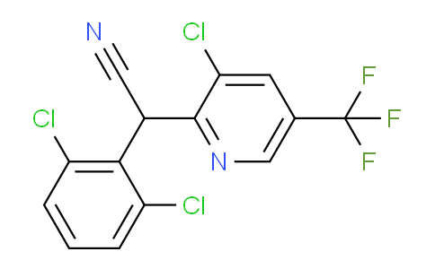 CAS No. 338407-06-0, 2-(3-Chloro-5-(trifluoromethyl)pyridin-2-yl)-2-(2,6-dichlorophenyl)acetonitrile