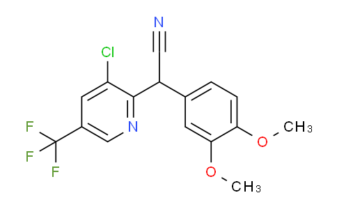 CAS No. 338407-18-4, 2-(3-Chloro-5-(trifluoromethyl)pyridin-2-yl)-2-(3,4-dimethoxyphenyl)acetonitrile