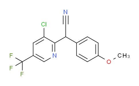 CAS No. 338407-10-6, 2-(3-Chloro-5-(trifluoromethyl)pyridin-2-yl)-2-(4-methoxyphenyl)acetonitrile