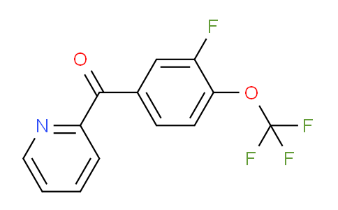 CAS No. 1261843-61-1, 2-(3-Fluoro-4-(trifluoromethoxy)benzoyl)pyridine