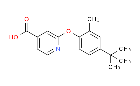 CAS No. 1098377-38-8, 2-(4-(tert-Butyl)-2-methylphenoxy)isonicotinic acid