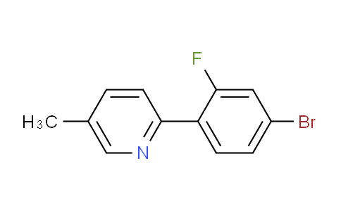CAS No. 1187163-97-8, 2-(4-Bromo-2-fluorophenyl)-5-methylpyridine