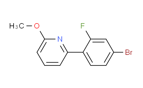 CAS No. 1187170-02-0, 2-(4-Bromo-2-fluorophenyl)-6-methoxypyridine