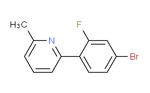 CAS No. 1187168-20-2, 2-(4-Bromo-2-fluorophenyl)-6-methylpyridine
