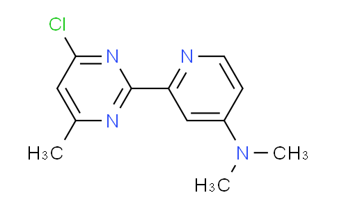 CAS No. 1416440-65-7, 2-(4-Chloro-6-methylpyrimidin-2-yl)-N,N-dimethylpyridin-4-amine