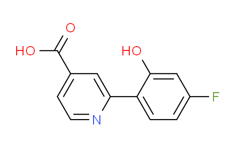 CAS No. 1261919-94-1, 2-(4-Fluoro-2-hydroxyphenyl)isonicotinic acid