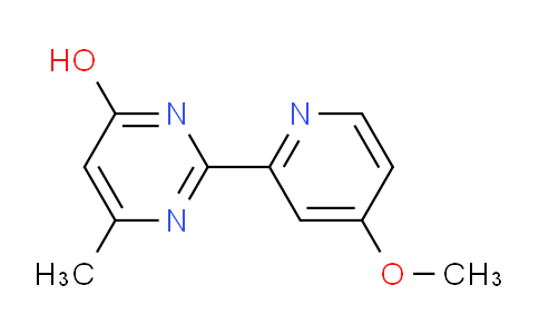 CAS No. 1416438-13-5, 2-(4-Methoxypyridin-2-yl)-6-methylpyrimidin-4-ol