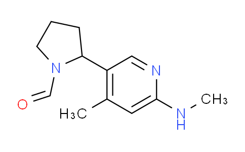 CAS No. 1352492-83-1, 2-(4-Methyl-6-(methylamino)pyridin-3-yl)pyrrolidine-1-carbaldehyde