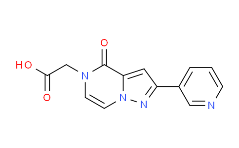 CAS No. 1708288-22-5, 2-(4-Oxo-2-(pyridin-3-yl)pyrazolo[1,5-a]pyrazin-5(4H)-yl)acetic acid