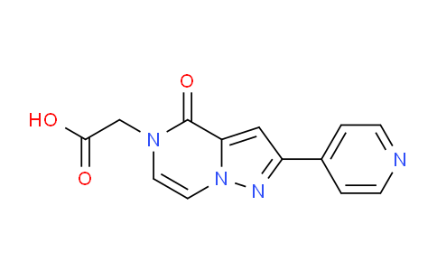 CAS No. 1707566-30-0, 2-(4-Oxo-2-(pyridin-4-yl)pyrazolo[1,5-a]pyrazin-5(4H)-yl)acetic acid