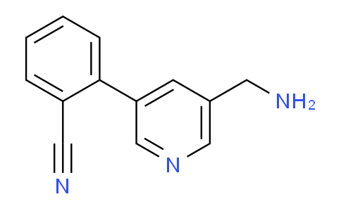 CAS No. 1346691-55-1, 2-(5-(Aminomethyl)pyridin-3-yl)benzonitrile