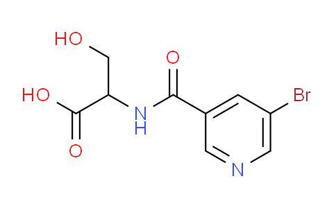 CAS No. 1397007-19-0, 2-(5-Bromonicotinamido)-3-hydroxypropanoic acid
