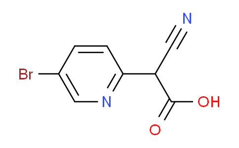 CAS No. 1823925-39-8, 2-(5-Bromopyridin-2-yl)-2-cyanoacetic acid