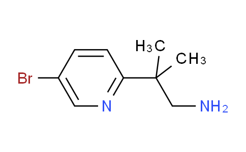 CAS No. 1370600-82-0, 2-(5-Bromopyridin-2-yl)-2-methylpropan-1-amine