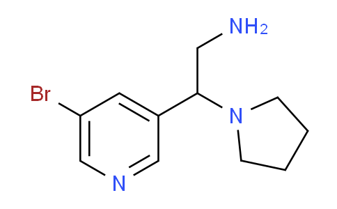 CAS No. 1602534-46-2, 2-(5-Bromopyridin-3-yl)-2-(pyrrolidin-1-yl)ethanamine
