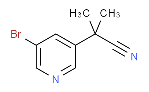 CAS No. 1257432-08-8, 2-(5-Bromopyridin-3-yl)-2-methylpropanenitrile