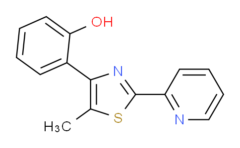 CAS No. 1421261-84-8, 2-(5-Methyl-2-(pyridin-2-yl)thiazol-4-yl)phenol
