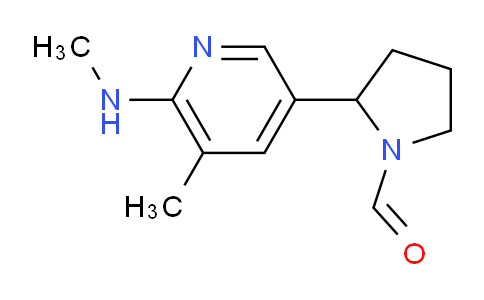 CAS No. 1352492-71-7, 2-(5-Methyl-6-(methylamino)pyridin-3-yl)pyrrolidine-1-carbaldehyde