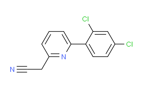 CAS No. 1361712-31-3, 2-(6-(2,4-Dichlorophenyl)pyridin-2-yl)acetonitrile