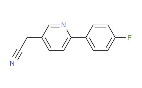 CAS No. 1227599-81-6, 2-(6-(4-Fluorophenyl)pyridin-3-yl)acetonitrile
