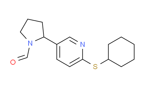 MC654283 | 1352541-95-7 | 2-(6-(Cyclohexylthio)pyridin-3-yl)pyrrolidine-1-carbaldehyde