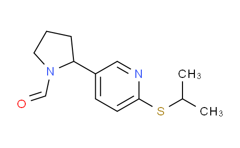 CAS No. 1352502-36-3, 2-(6-(Isopropylthio)pyridin-3-yl)pyrrolidine-1-carbaldehyde